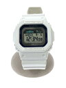 CASIO◆クォーツ腕時計・G-SHOCK/デジタル/ラバー/WHT/WHT//