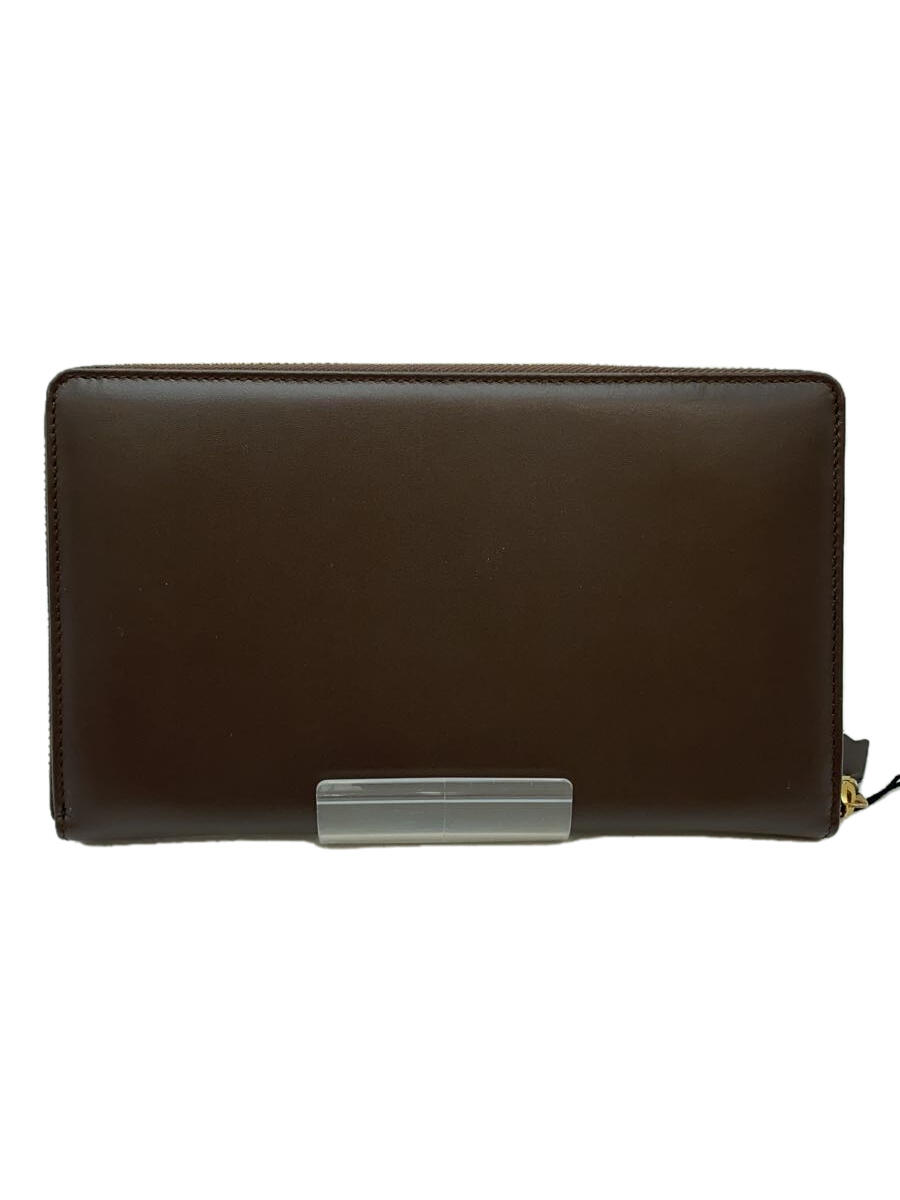【中古】Wallet COMME des GARCONS◆長財布/牛革/BRW/無地/メンズ【服飾雑貨他】