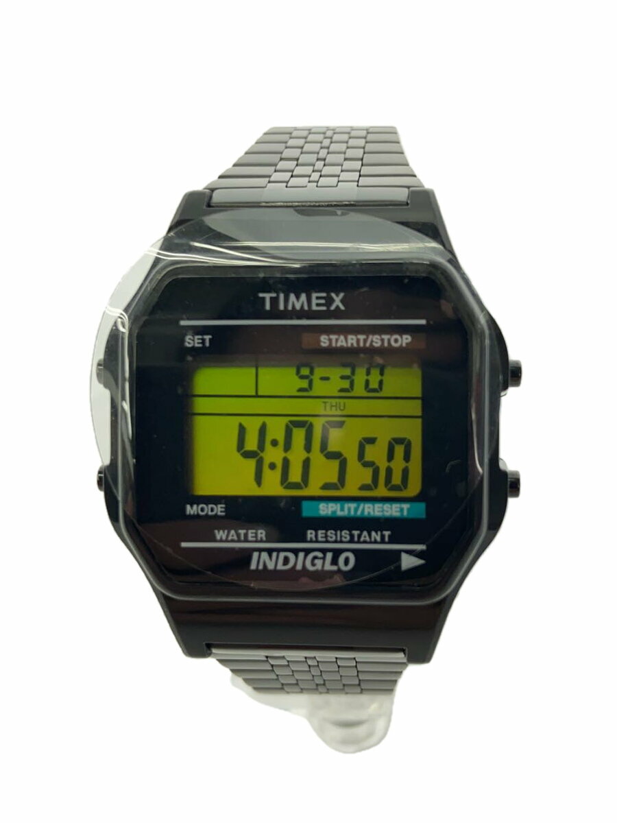 【中古】TIMEX◆腕時計/デジタル/ステンレス/BLK/TW2CV22500【服飾雑貨他】