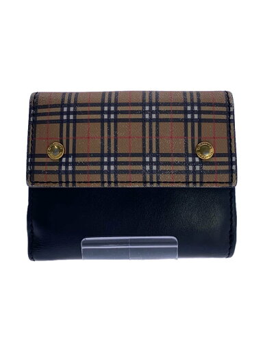 【中古】BURBERRY◆2つ折り財布/--/BLK/チェック/レディース【服飾雑貨他】 【中古】BURBERRY◆2つ折り財布/--/BLK/チェック/レディース【服飾雑貨他】
