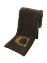 【中古】COACH◆マフラー/Sherpa Knit Scarf/カシミア/BRW/レディース/C5130【服飾雑貨他】