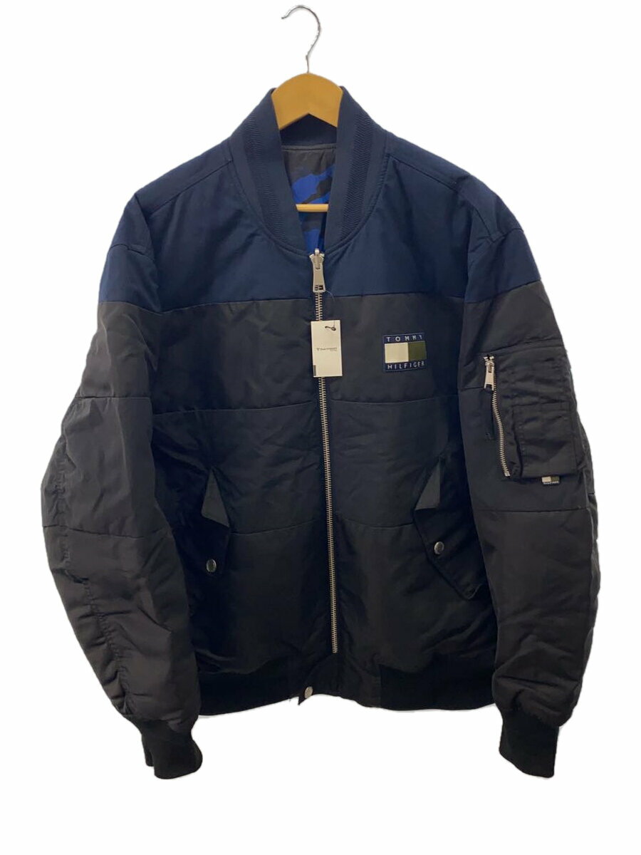 【中古】TOMMY HILFIGER◆ブルゾン/XL/ポリエステル/BLK/M207820012【メンズウェア】