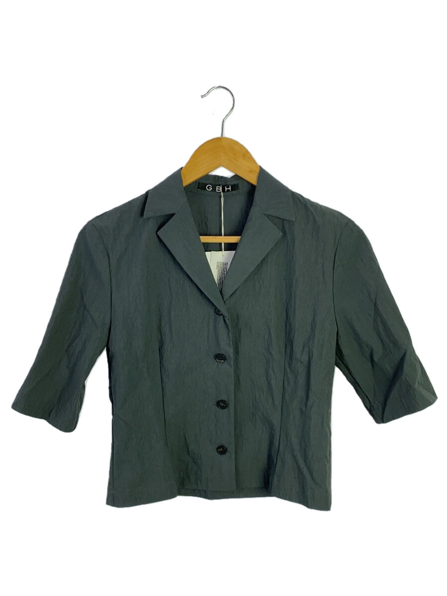 【中古】gbh classy open collar shirts 長袖ブラウス/FREE/レーヨン/GRY【レディースウェア】