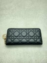 【中古】Christian Dior◆長財布/レザー/ブラック/レディース//【服飾雑貨他】