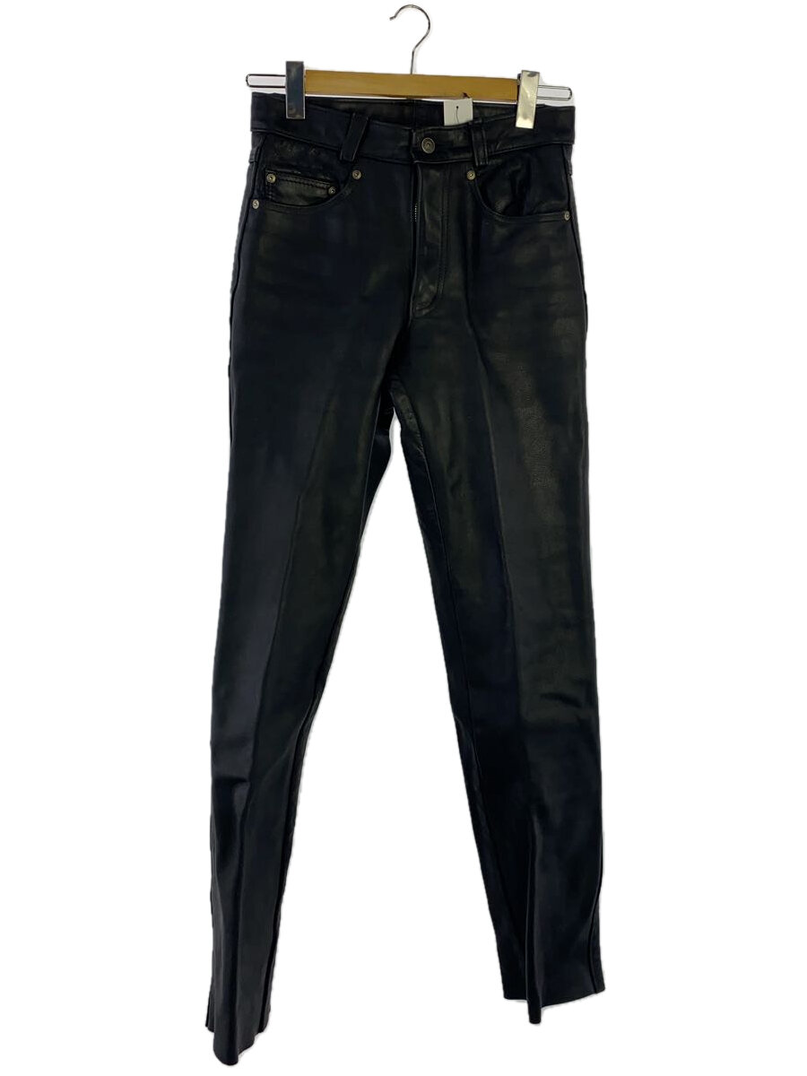 【中古】Schott◆ストレートパンツ/30/レザー/BLK【メンズウェア】