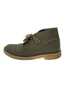 【中古】Clarks◆チャッカブーツ/--/KHK/キャンバス【シューズ】