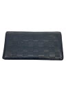 【中古】LOUIS VUITTON◆ポルト・フォイユ・ブラザ_ダミエ・アンフィニ/レザー/BLK/無地/メンズ【服飾雑貨他】