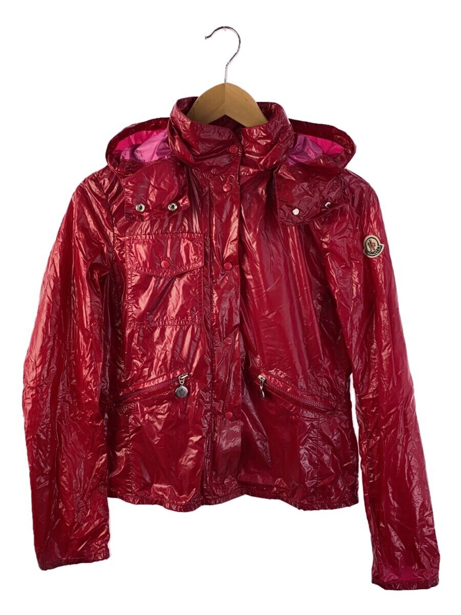 【中古】MONCLER◆ナイロンジャケット/1/ナイロン/RED/無地/810-094-45042-50/54098【レディースウェア】