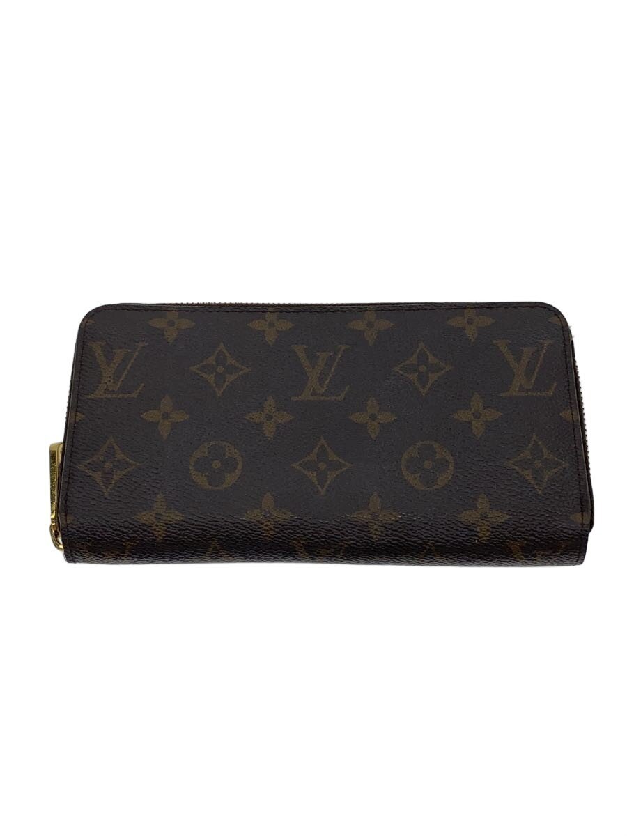 【中古】LOUIS VUITTON◆1)ジッピー・ウォレット_モノグラム・キャンバス/PVC/BRW/レディース【服飾雑貨他】