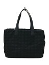 【中古】CHANEL◆トートバッグ[仕入]/ナイロン/BLK/総柄【バッグ】