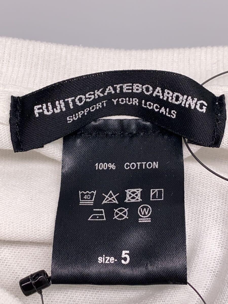【中古】FUJITOSKATEBOARDING/Tシャツ/5/コットン/WHT【メンズウェア】