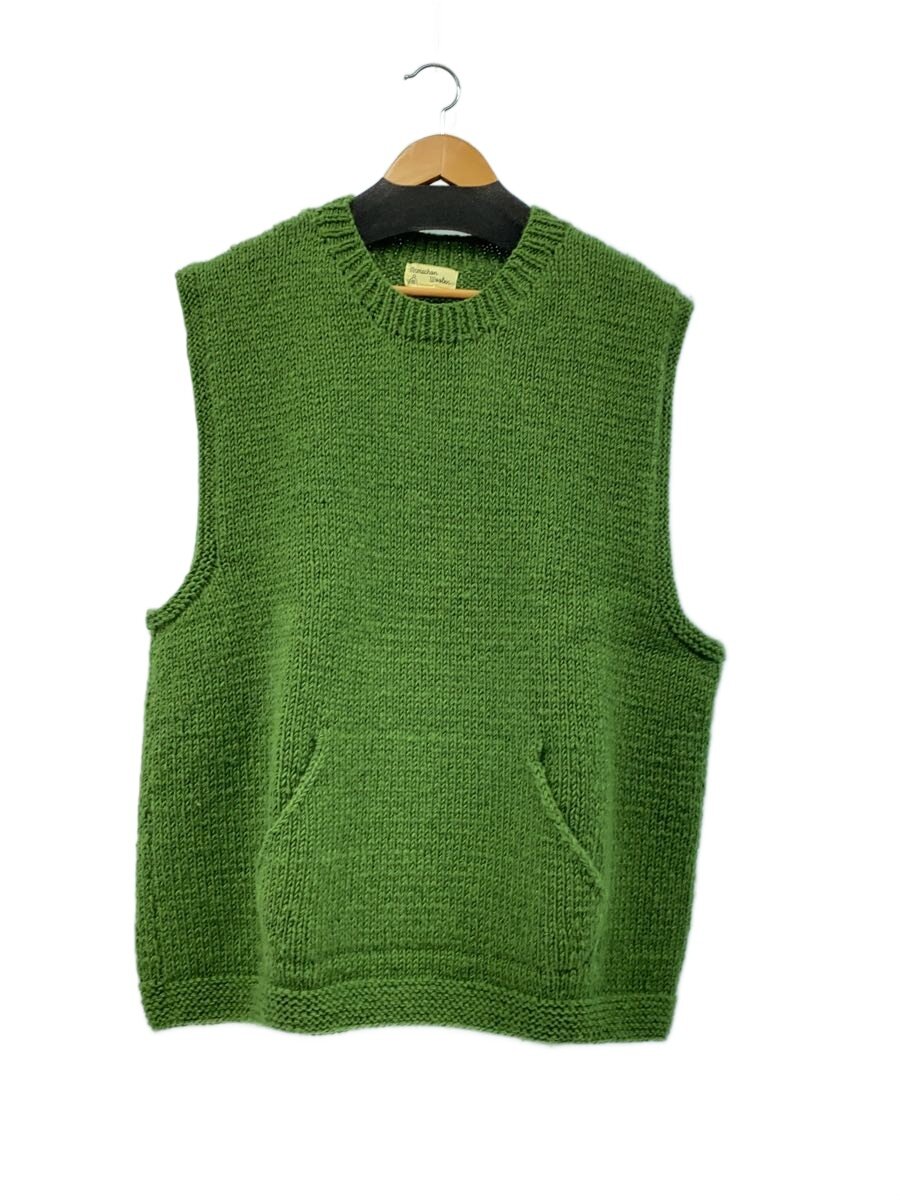 MCMACHAN WOOLEN◆ニットベスト(厚手)/--/ウール/GRN//