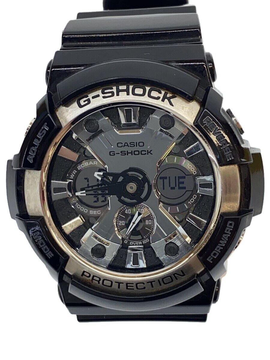 【中古】CASIO◆クォーツ腕時計・G-SHOCK/デジアナ/BLK【服飾雑貨他】
