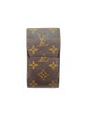 【中古】LOUIS VUITTON◆エテュイ・シガレット_モノグラム・キャンバス/レザー/BRW/メンズ【服飾雑貨他】