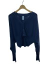 【中古】CFCL◆WOOL GARTER CROPPED CARDIGAN/カーディガン/F/ウール/NVY/CF008KE080【レディースウェア】