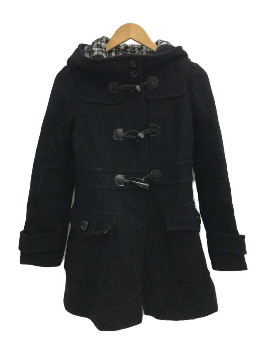 【中古】BURBERRY BLUE LABEL◆コート/38/ウール/BLK/無地/E1B30-699-09【レディースウェア】