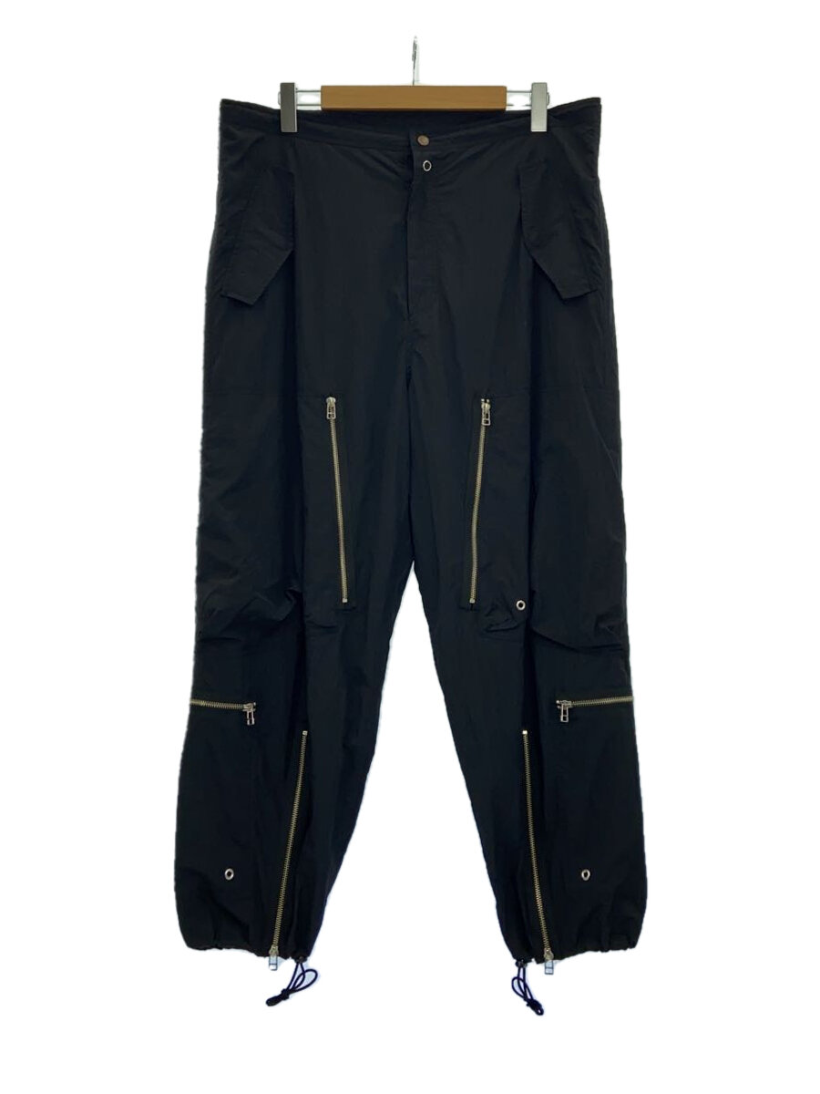【中古】BED J.W. FORD◆Cargo Pants/カーゴパンツ/ジップ/ボトム/2/ナイロン/BLK/24ss-B-PT09【メンズウェア】