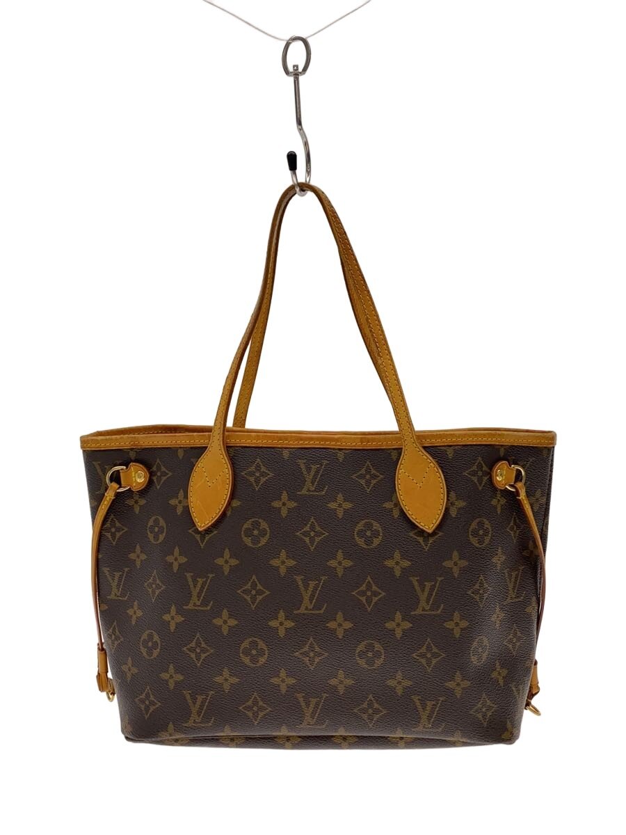 【ブランド】LOUIS VUITTON 【ブランドカナ】ルイヴィトン 【型番】M40155 【程度】A 【サイズ】 【メインカラー】ブラウン 【素材・生地】PVC（ビニール） 【キーワード】　　 2026/02/12 スーパーセカンドストリート札幌光星店【1899】【中古】LOUIS VUITTON◆1)ネヴァーフルPM_モノグラム・キャンバス/PVC/BRW【バッグ】 ブランド LOUIS VUITTON 型番 M40155 カラー ブラウン 柄 素材・生地 PVC（ビニール）>色・素材について サイズ >サイズ表示について 実寸（cm） 【バッグ】 マチ：12 / 高さ：22 / 幅：28-36 / 持ち手：42 【その他】 その他サイズ：/ 商品は　スーパーセカンドストリート札幌光星店の店頭にて販売しております。商品に関するお問合わせは、お電話(TEL:011-748-3713)にて、問合わせ番号：2218991816618をお伝えください。 配送方法やお支払い方法に関するお問い合わせは、サポートセンターまでご連絡をお願いします。 ※お電話の対応は営業時間内のみとなります。お問い合わせフォームでお問い合わせの際はご注文番号をご記入下さい この商品に関する出品店舗からのコメント 内側に汚れあり