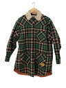 【中古】GUCCI◆Tartan With GG Wool Shirt/コート/38/ウール/GRN/チェック/711716 ZAKX9【レディースウェア】