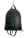 【中古】MICHAEL KORS◆リュック/レザー/BLK【バッグ】