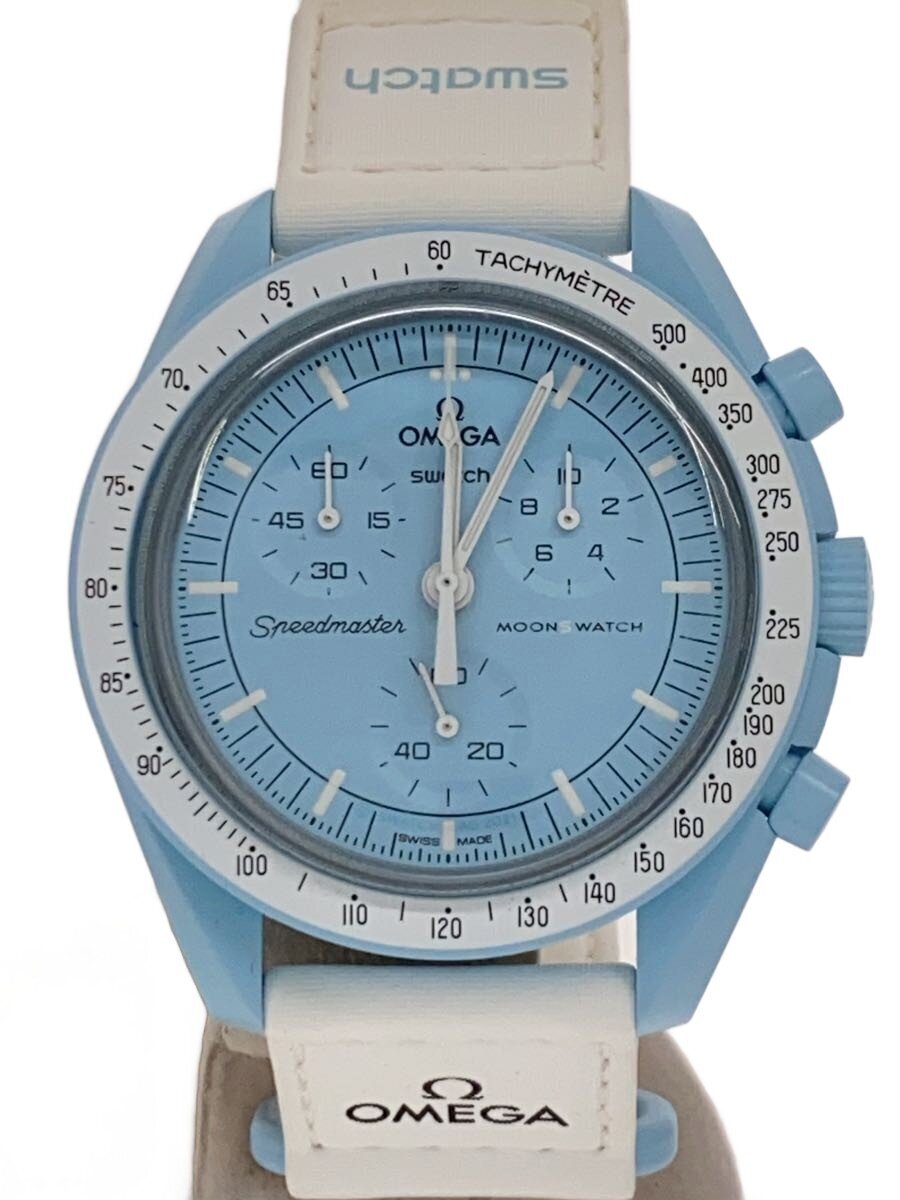 CITIZEN - 【中古】OMEGA◆クォーツ腕時計/アナログ/WHT【服飾雑貨他】