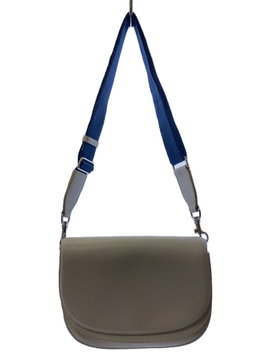 【中古】Steven Alan◆ショルダーバッグ/レザー/GRY/無地/汚れあり【バッグ】