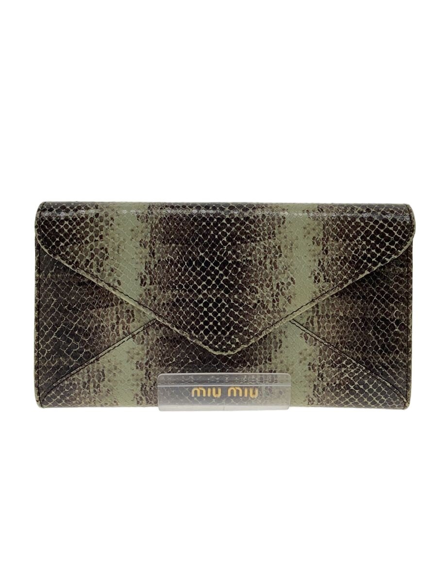 【中古】MIU MIU◆長財布/レザー/マルチカラー/レディース【服飾雑貨他】