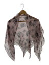 【中古】Alexander McQueen◆スカル/ストール/シルスカーフ/--/WHT/総柄/メンズ【服飾雑貨他】(4)