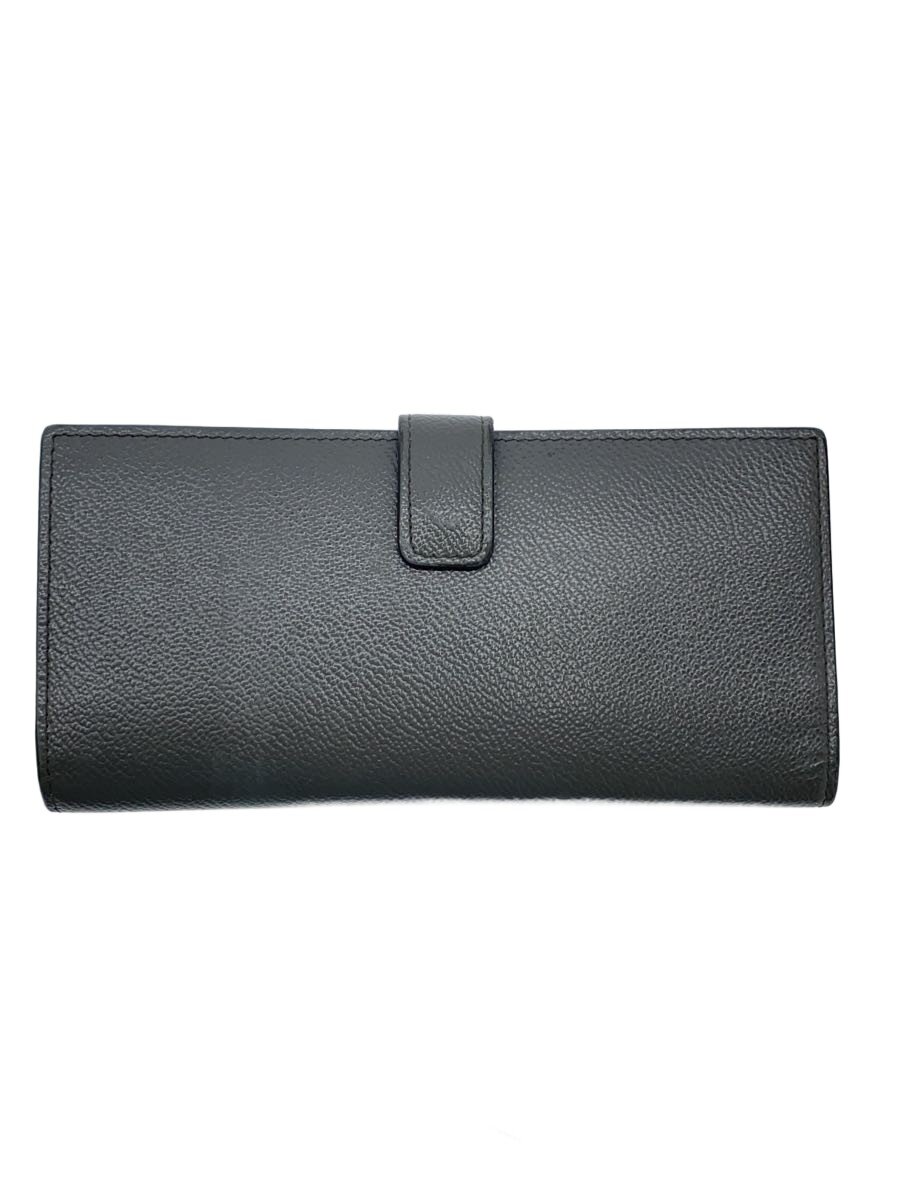 【中古】PRADA◆長財布/レザー/GRY/メンズ【服飾雑貨他】