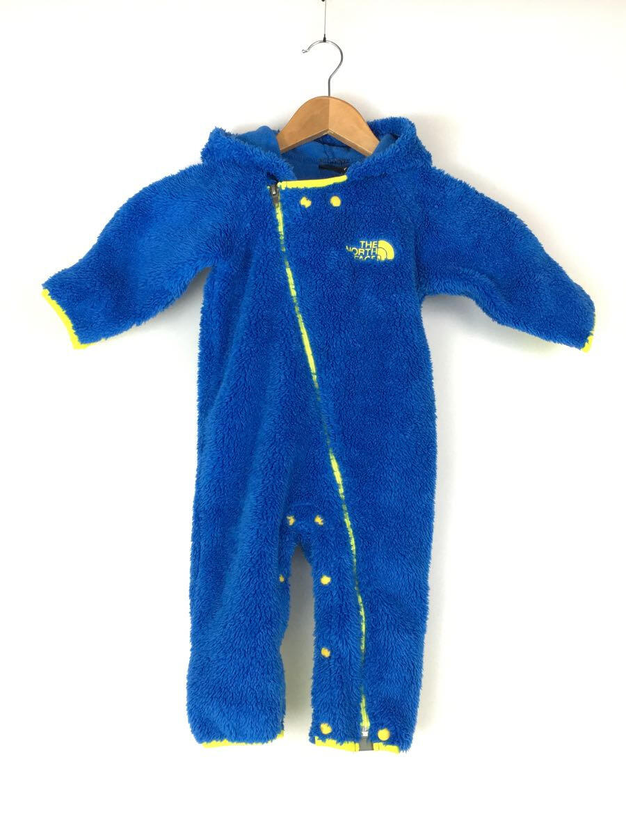 【中古】THE NORTH FACE◆Babys FLEECE SUIT /ロンパース/FREE/ポリエステル/ブルー/NAB71217【キッズ】