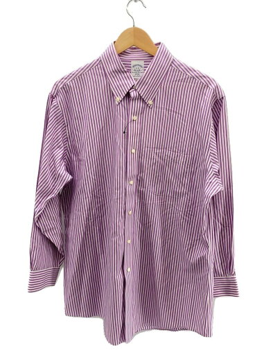 【中古】BROOKS BROTHERS◆ブルックスブラザーズ/マレーシア製/長袖シャツ/コットン/パープル/ストライプ【メンズウェア】 【中古】BROOKS BROTHERS◆ブルックスブラザーズ/マレーシア製/長袖シャツ/コットン/パープル/ストライプ【メンズウェア】