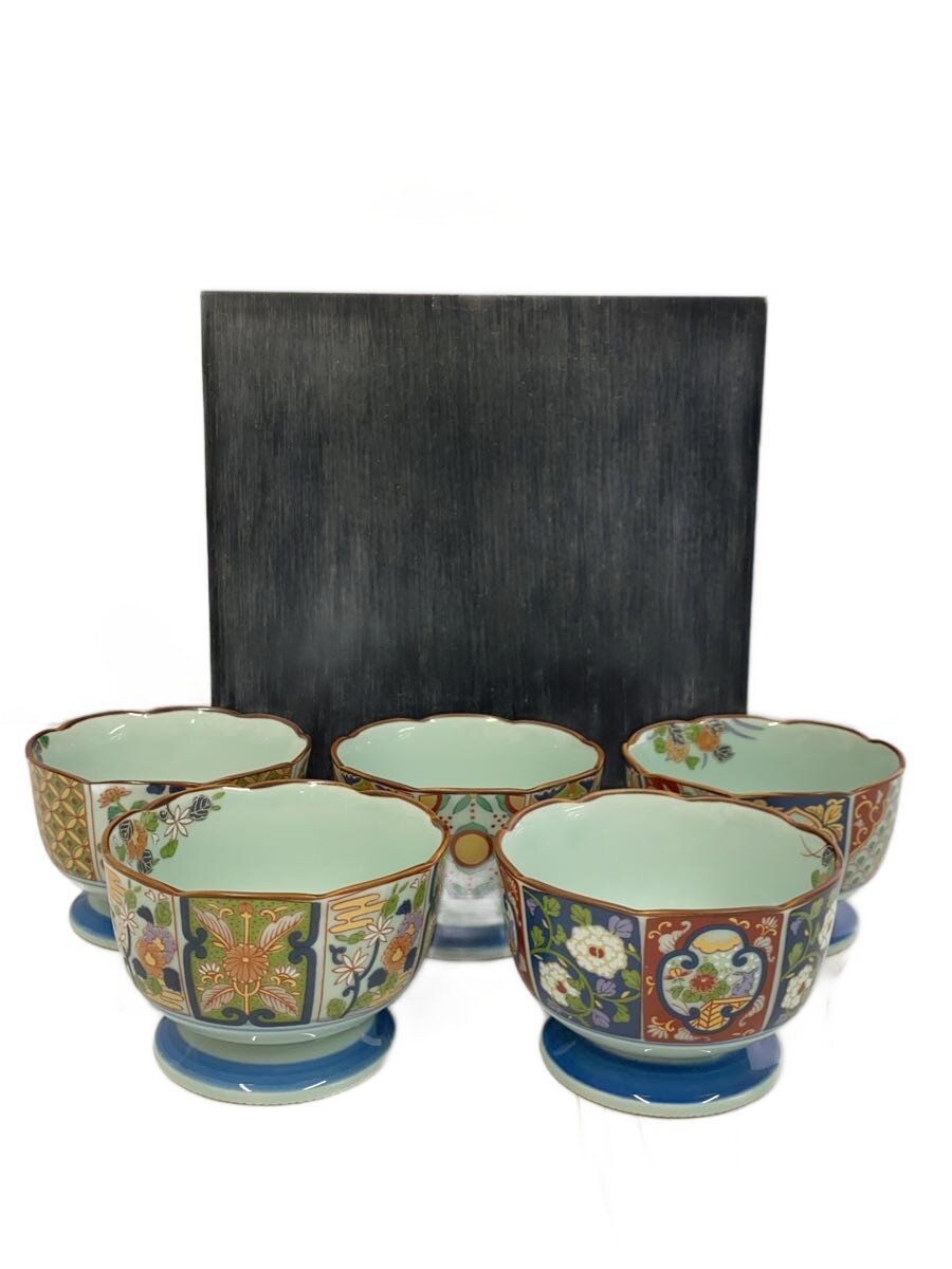 【中古】古伊万里/金彩/小鉢/清秀/5点セット/有田焼【キッチン用品】