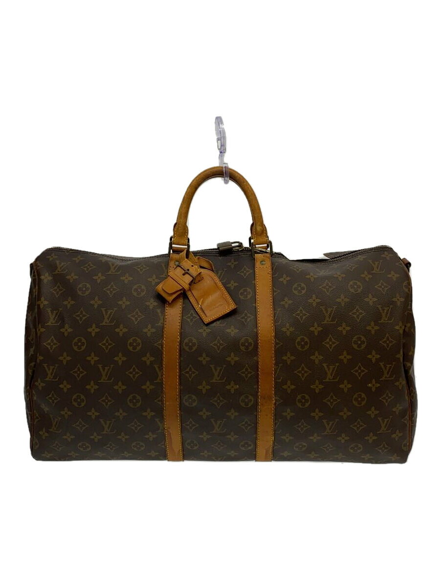 【中古】LOUIS VUITTON◆キーポル55_モノグラム・キャンバス_BRW/PVC/BRW/総柄/※劣化有//【バッグ】