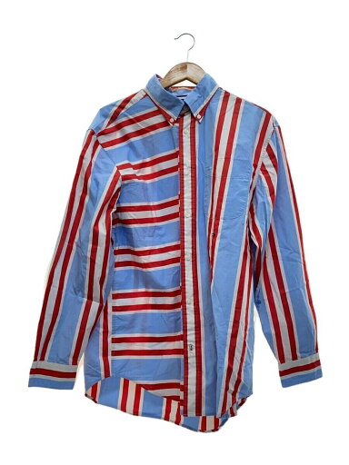 【中古】TOMMY HILFIGER◆長袖シャツ/M/コットン/BLU/ストライプ/MW34242【メンズウェア】 【中古】TOMMY HILFIGER◆長袖シャツ/M/コットン/BLU/ストライプ/MW34242【メンズウェア】