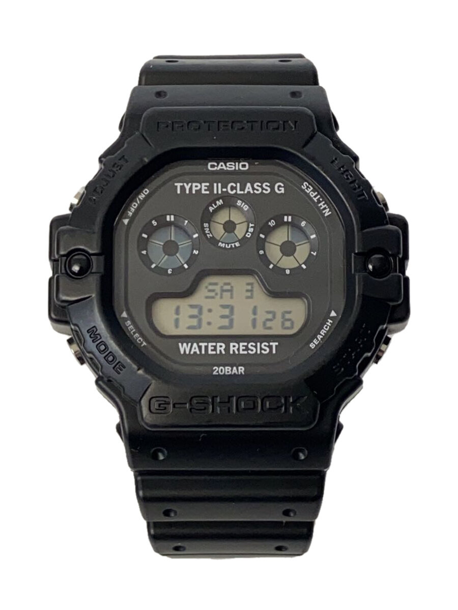 【中古】CASIO◆クォーツ腕時計/デジタル/ラバー/BLK/BLK/DW-5900NH//【服飾雑貨他】