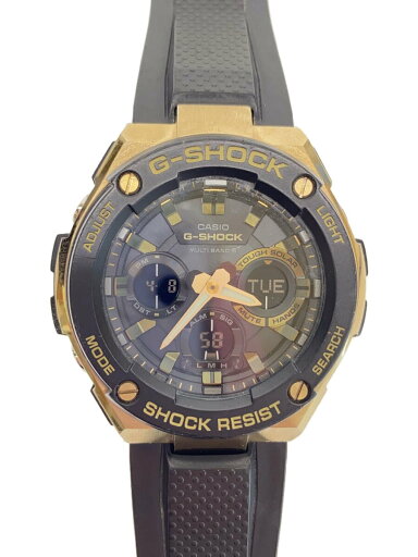 【中古】CASIO◆ソーラー腕時計・G-SHOCK/デジアナ/ラバー/GLD/BLK/SS【服飾雑貨他】 【中古】CASIO◆ソーラー腕時計・G-SHOCK/デジアナ/ラバー/GLD/BLK/SS【服飾雑貨他】