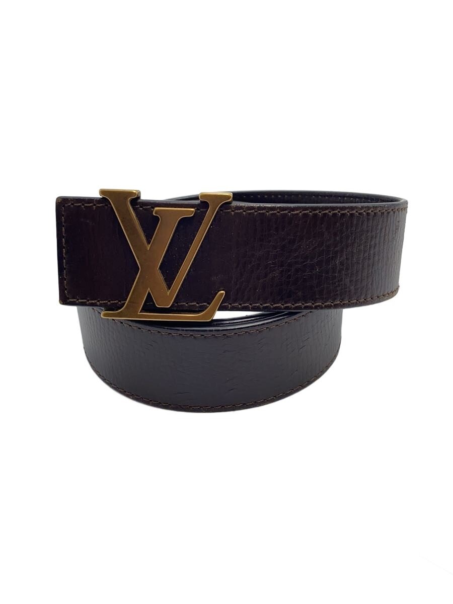 【中古】LOUIS VUITTON◆サンチュール・LVイニシアル40MM_ユタ/レザー/BRW/レディース【服飾雑貨他】