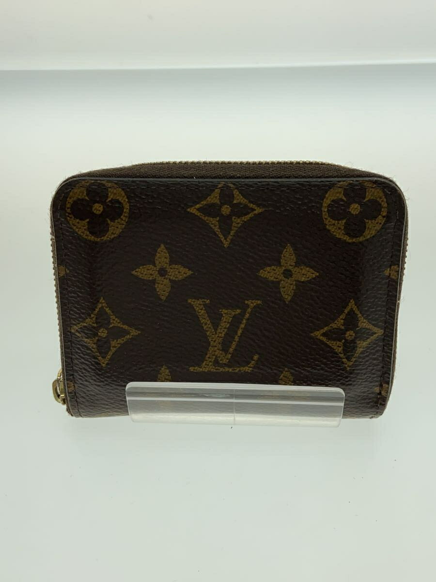 【中古】LOUIS VUITTON◆ジッピー・コインパース_モノグラム・キャンバス_BRW/PVC/BRW/メンズ【服飾雑貨他】