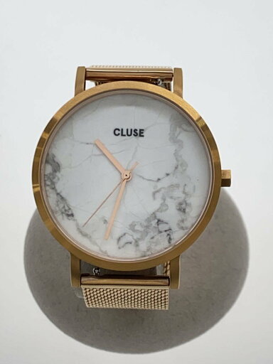 【中古】CLUSE◆クォーツ腕時計/アナログ/ステンレス/WHT/GLD/SS【服飾雑貨他】 【中古】CLUSE◆クォーツ腕時計/アナログ/ステンレス/WHT/GLD/SS【服飾雑貨他】