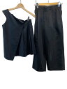 【中古】UN3D.◆セットアップ/38/ポリエステル/BLK/ONESHOULDER PLEATS SETUP/521650302301【レディースウェア】