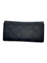 【中古】LOUIS VUITTON◆ポルト・フォイユ・ブラザ_モノグラム・エクリプス_BRW/PVC/BLK/メンズ【服飾雑貨他】