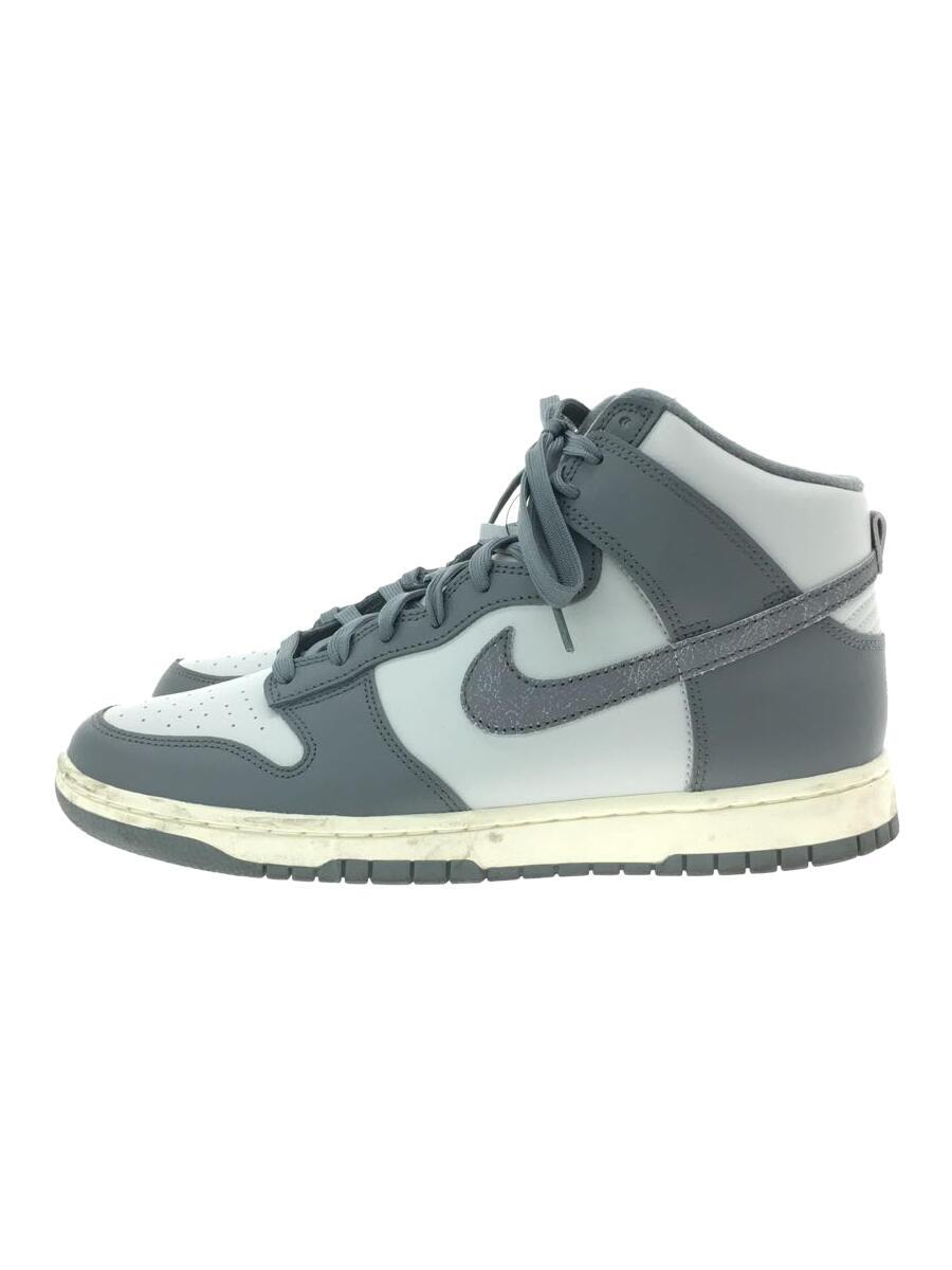 【中古】NIKE◆DUNK HI RETRO SE_ダンク HIGH レトロ SE/27.5cm/GRY【シューズ】