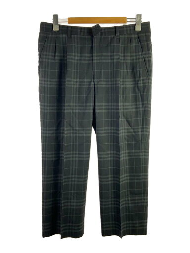 【中古】BURBERRY◆スラックスパンツ/91/ウール/BLK/チェック/BFF20-863-09【メンズウェア】 【中古】BURBERRY◆スラックスパンツ/91/ウール/BLK/チェック/BFF20-863-09【メンズウェア】
