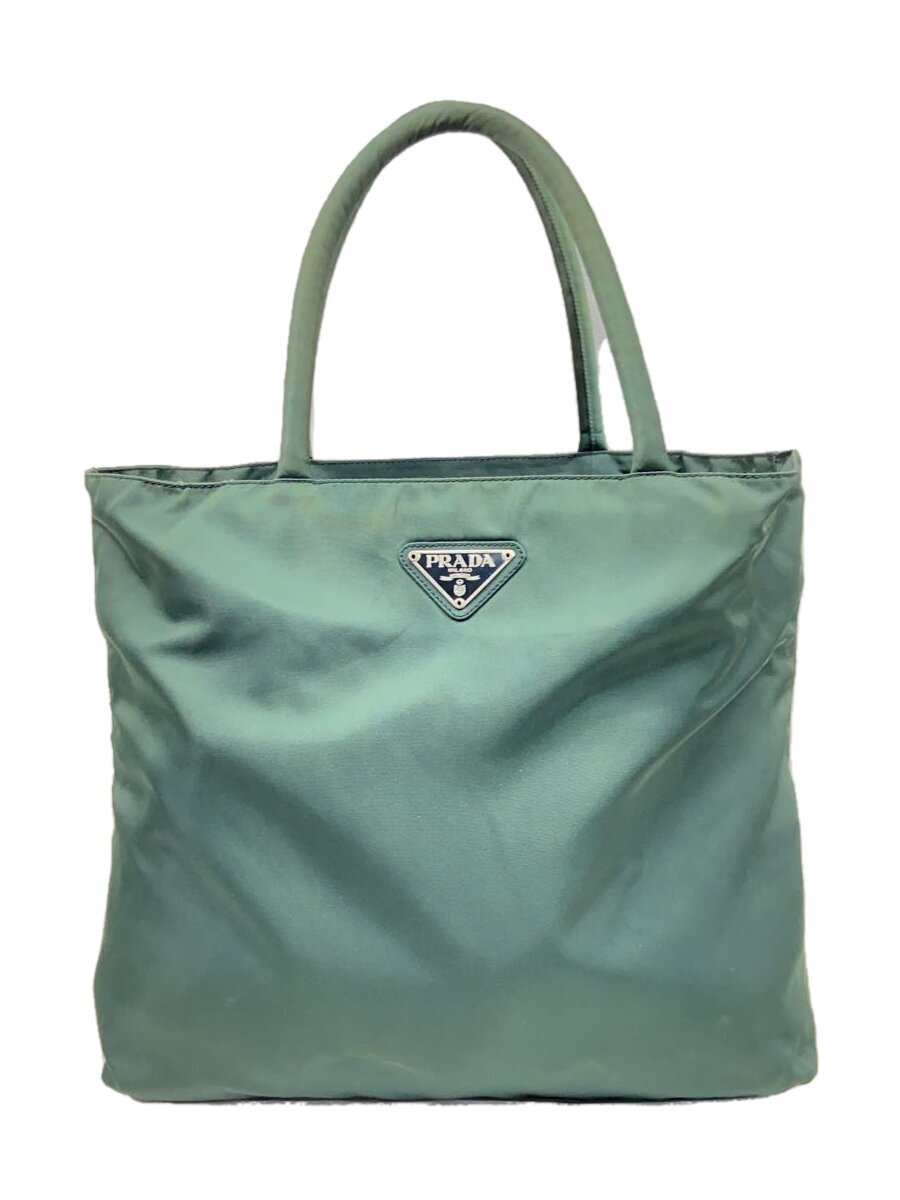 【中古】PRADA◆トートバッグ/ナイロン/GRN【バッグ】