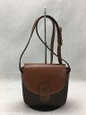 【中古】CELINE◆マカダム柄/ショルダーバッグ/レザー/BRW【バッグ】