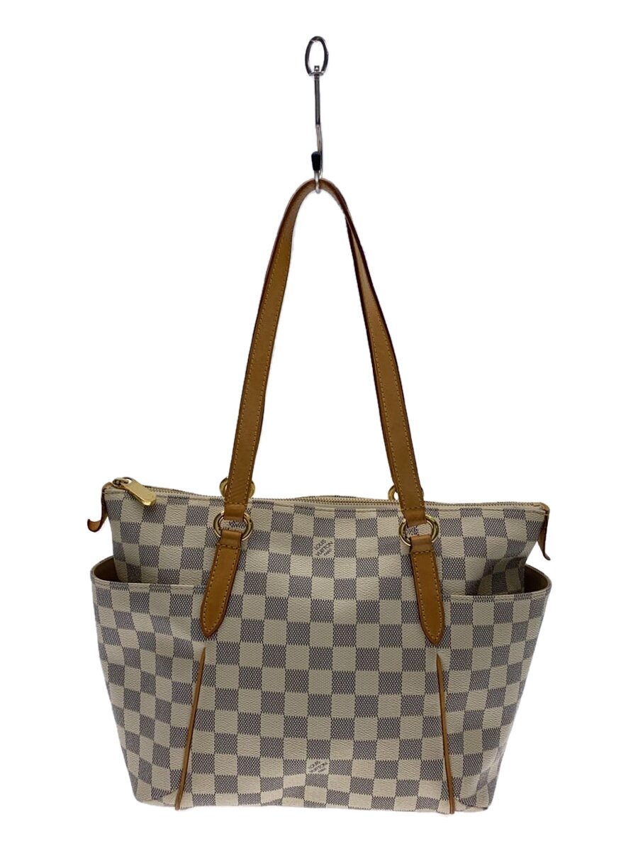 LOUIS VUITTON - 【中古】LOUIS VUITTON◆トータリーPM_ダミエ・アズール_WHT/PVC/WHT【バッグ】