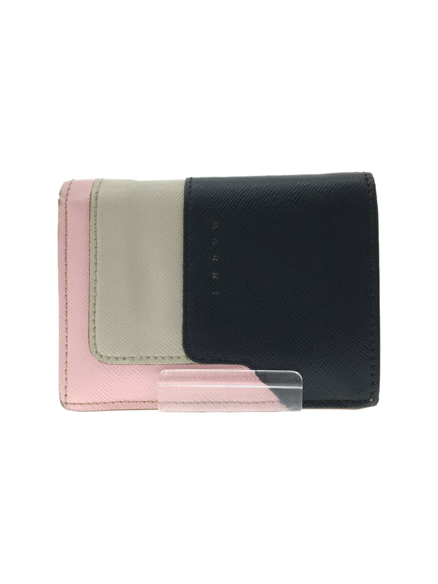 【中古】MARNI◆2つ折り財布/レザー/P