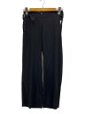 【中古】YOHJI YAMAMOTO◆+NOIR/スラックスパンツ/1/コットン/BLK/シアー素材【メンズウェア】