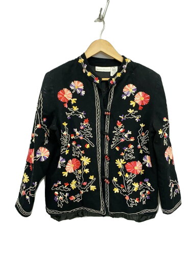 【中古】チャイナジャケット/M/コットン/BLK/総柄【メンズウェア】 【中古】チャイナジャケット/M/コットン/BLK/総柄【メンズウェア】