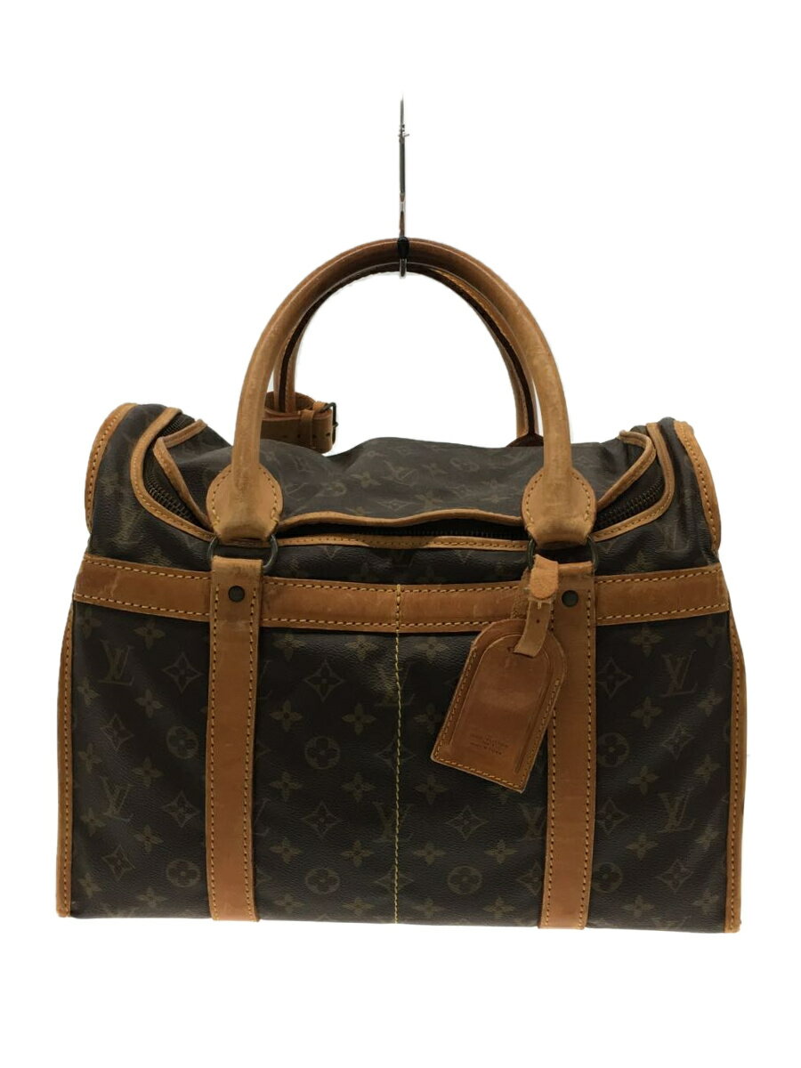 【中古】LOUIS VUITTON◆シューズバッグ_モノグラム_BRW/PVC/BRW【バッグ】